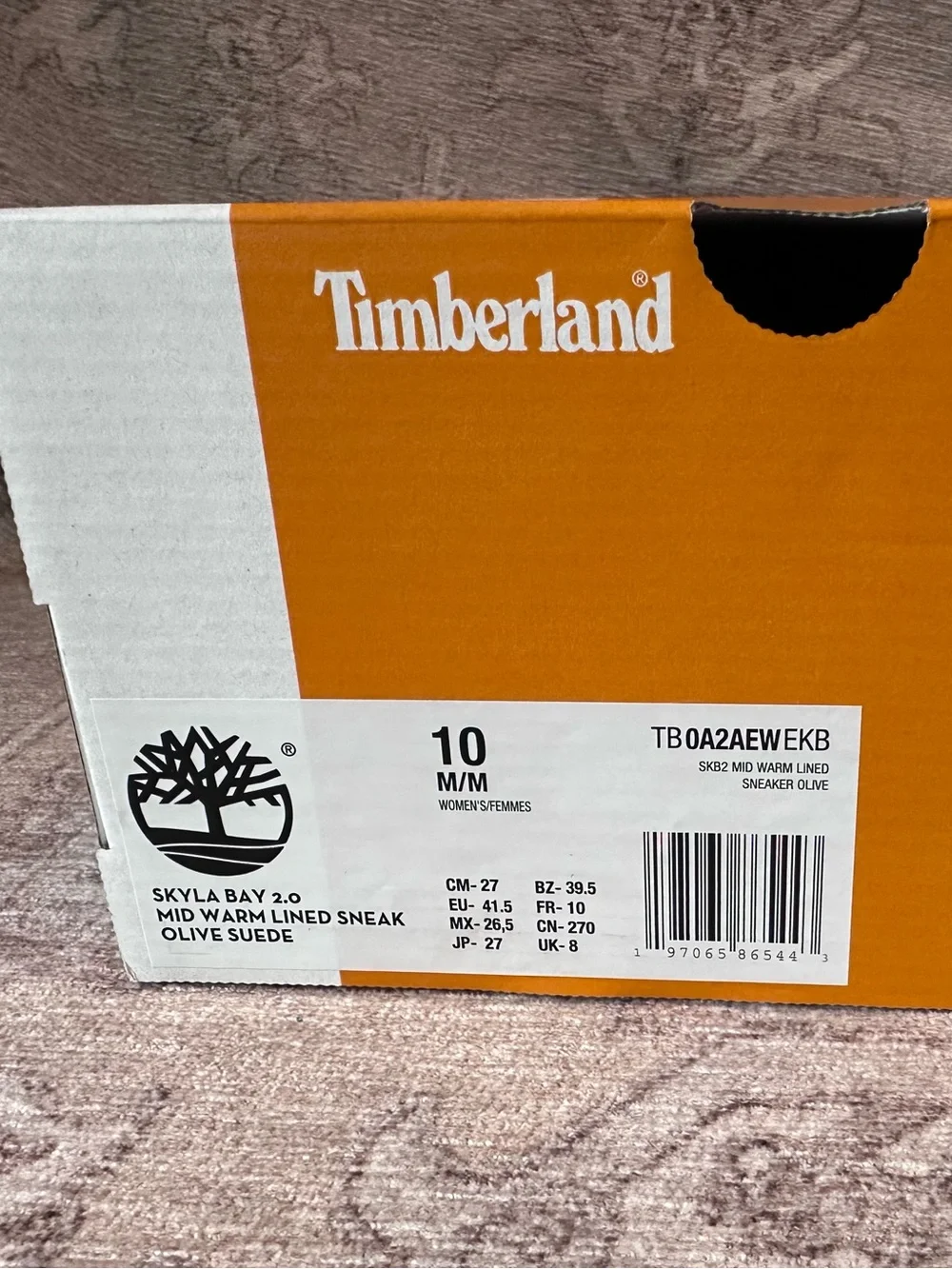 Timberland Skyla Bay 2.0 Mid Warm Lined Sneaker in Olive Suede